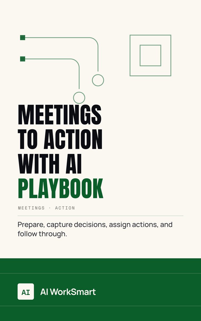 Meetings to Action With AI — cover